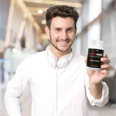 Customer feedback highlighting positive experience with VitalRIZE supplement